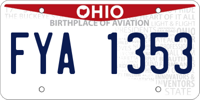 OH license plate FYA1353