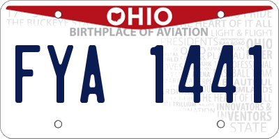 OH license plate FYA1441