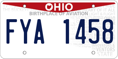 OH license plate FYA1458