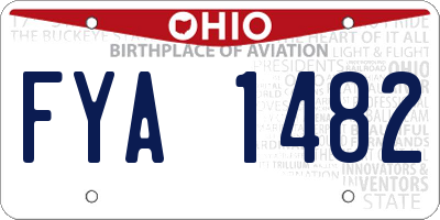 OH license plate FYA1482