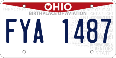 OH license plate FYA1487