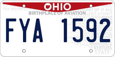 OH license plate FYA1592