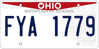 OH license plate FYA1779