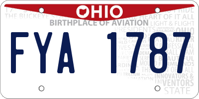 OH license plate FYA1787