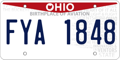 OH license plate FYA1848