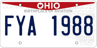 OH license plate FYA1988