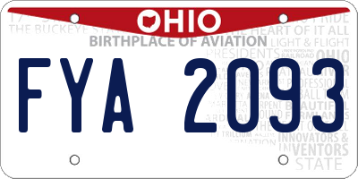 OH license plate FYA2093