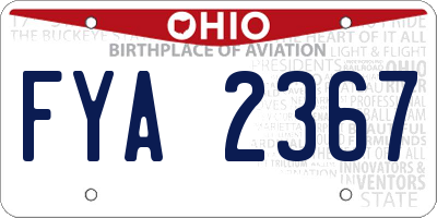 OH license plate FYA2367