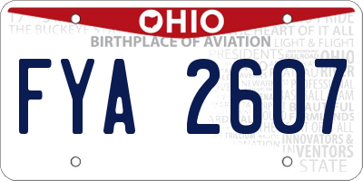 OH license plate FYA2607