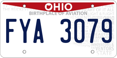 OH license plate FYA3079
