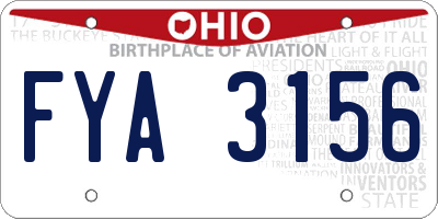 OH license plate FYA3156