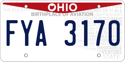 OH license plate FYA3170