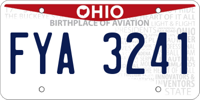 OH license plate FYA3241