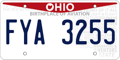 OH license plate FYA3255