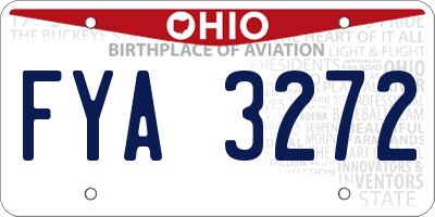 OH license plate FYA3272