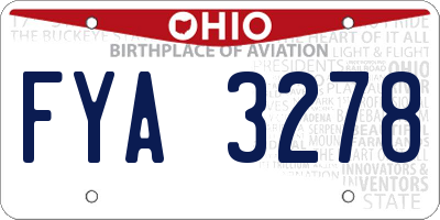 OH license plate FYA3278
