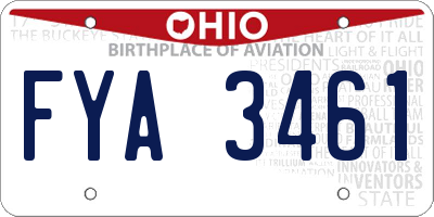 OH license plate FYA3461