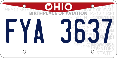 OH license plate FYA3637