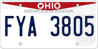 OH license plate FYA3805