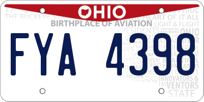 OH license plate FYA4398