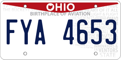 OH license plate FYA4653