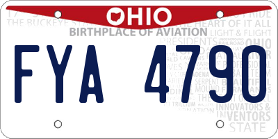 OH license plate FYA4790