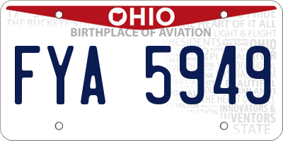 OH license plate FYA5949