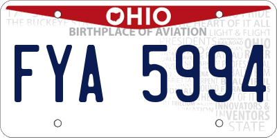 OH license plate FYA5994