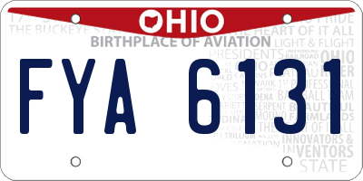 OH license plate FYA6131