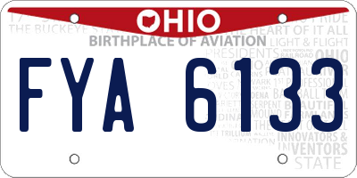 OH license plate FYA6133