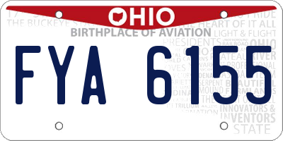 OH license plate FYA6155