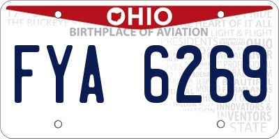 OH license plate FYA6269
