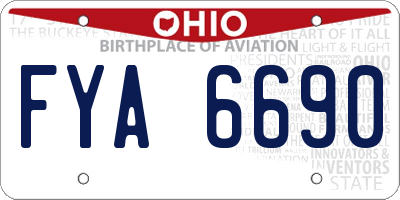 OH license plate FYA6690