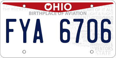 OH license plate FYA6706