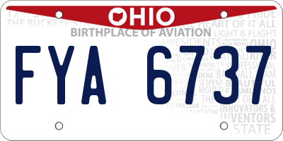 OH license plate FYA6737