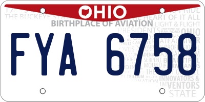 OH license plate FYA6758