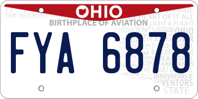 OH license plate FYA6878