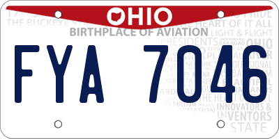 OH license plate FYA7046