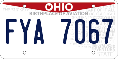 OH license plate FYA7067