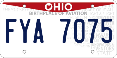 OH license plate FYA7075
