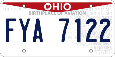 OH license plate FYA7122