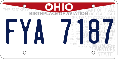 OH license plate FYA7187