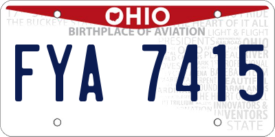OH license plate FYA7415