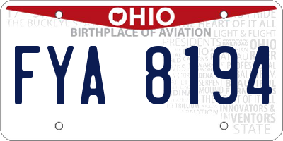 OH license plate FYA8194