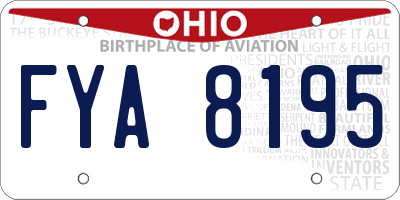 OH license plate FYA8195