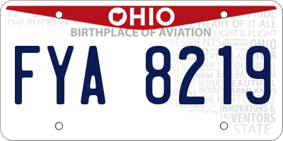 OH license plate FYA8219
