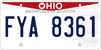 OH license plate FYA8361