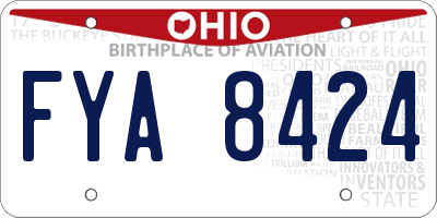 OH license plate FYA8424