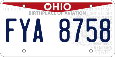 OH license plate FYA8758