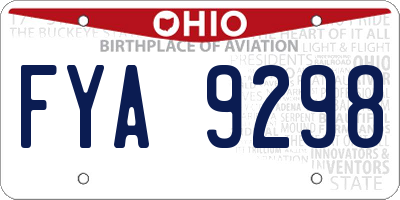 OH license plate FYA9298